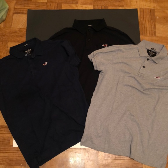 Hollister Other - Hollister polos 👕 (GREY) (BLUE) (BLACK)
